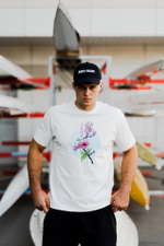 Белая футболка хлопок/ принт сакура