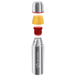 Термос Relaxika 102 (1 литр) в термочехле, стальной