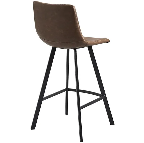 Полубарный стул Netro 66 см, коричневый на черных металлических ножках | Купить в Hallberg.ru