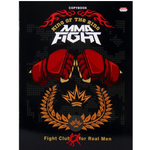 Тетрадь 48л., А5, клетка, Проф-Пресс, "Мужской спорт" скрепка, мелованный картон, выб.лак, 5 дизайнов в спайке