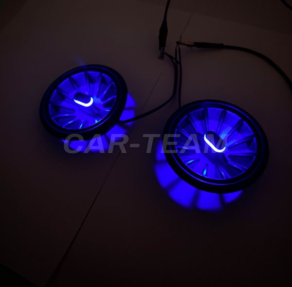 Дефлектор воздуховодов AMG с синей подсветкой на Лада Гранта, Калина 2, Датсун, Ларгус (1шт)