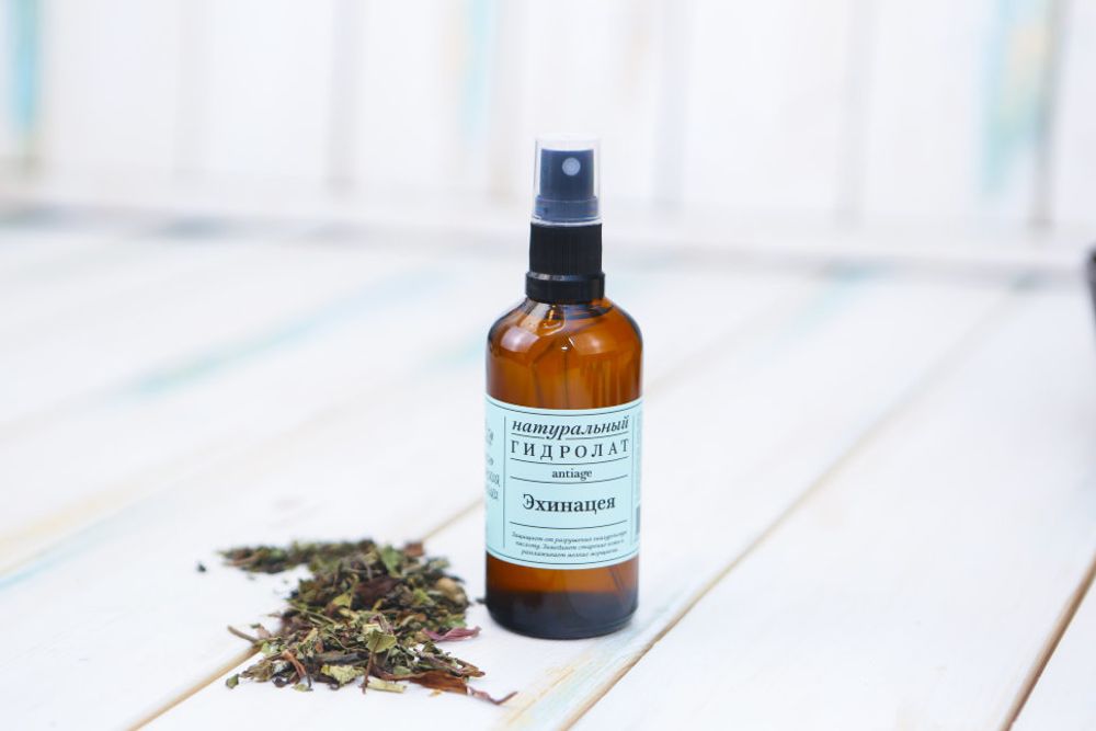 ГИДРОЛАТ "ЭХИНАЦЕЯ" —ЗАЩИЩАЕТ ОТ РАЗРУШЕНИЯ ГИАЛУРОНОВУЮ КИСЛОТУ, 100 мл (Краснополянская косметика)
