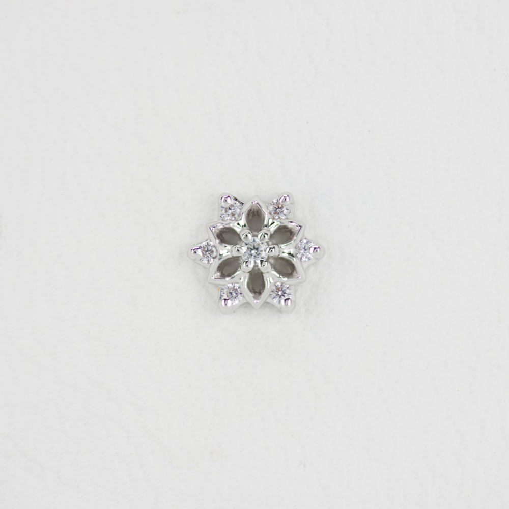 Snowflake tops with Genuine diamonds