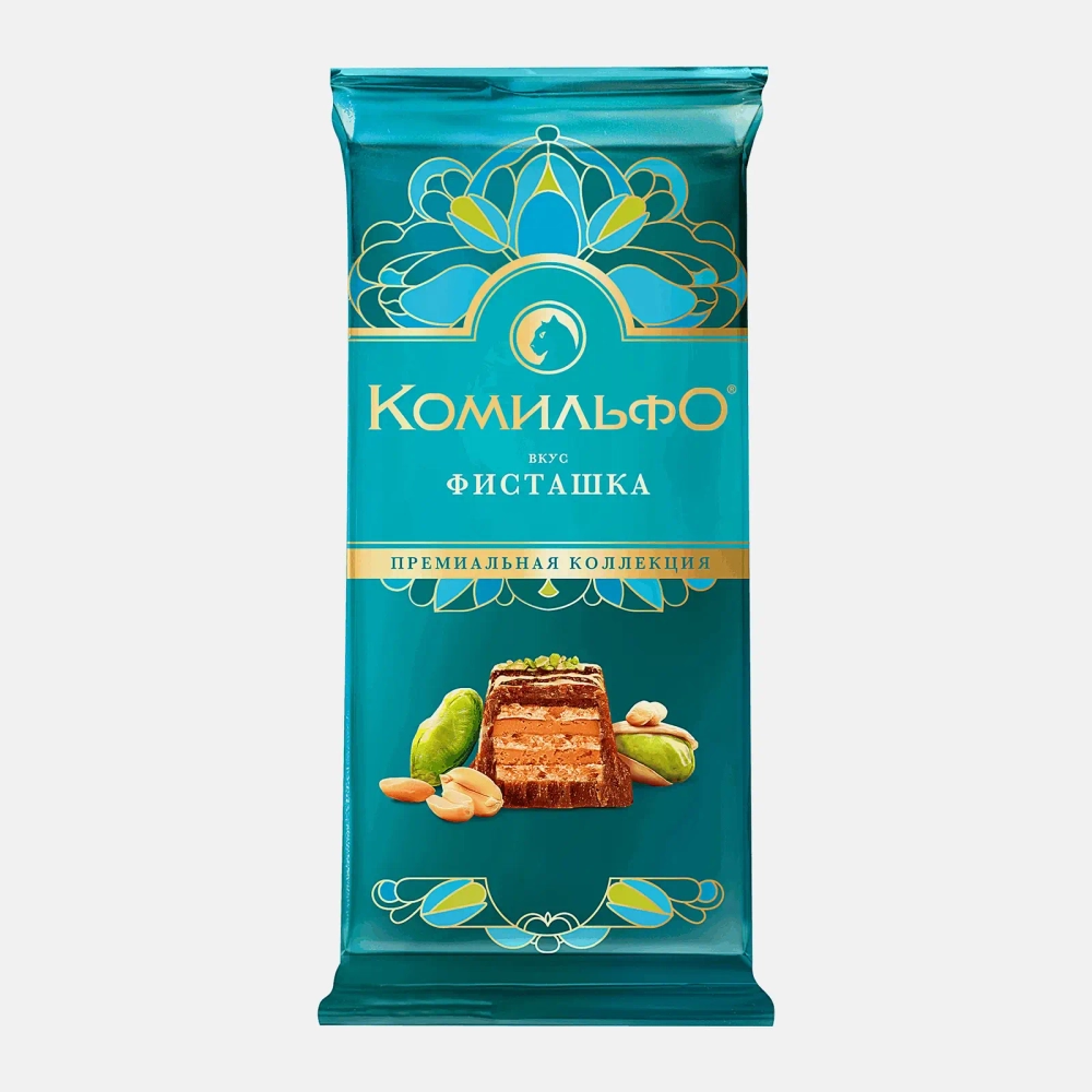 Шоколад со вкусом фисташек Комильфо 102г