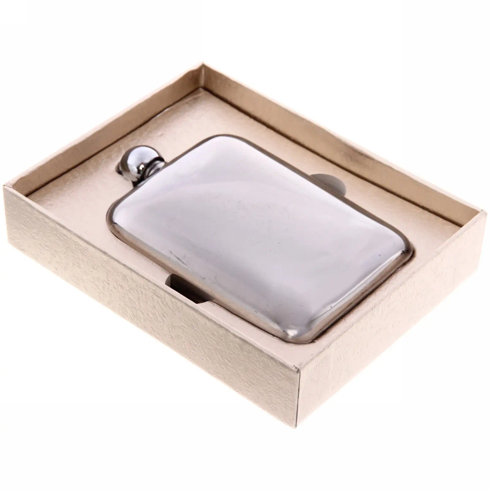 Фляга металлическая 100мл 15*12см «Фрост» в подарочной коробке