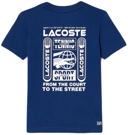 Футболка для мальчика теннисная Lacoste Cotton Jersey Tennis T-Shirt - navy blue