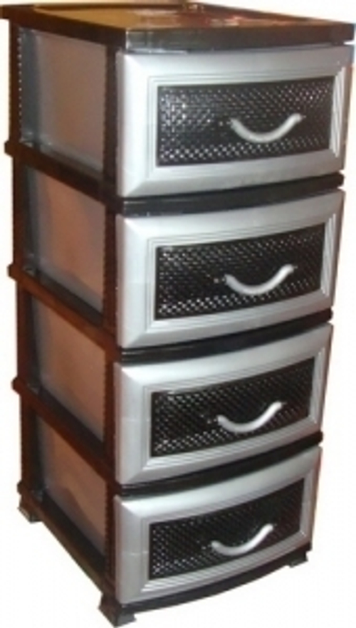 Комод ДЕЛЬФИН 4 ярус черный В95*Ш38*Г47