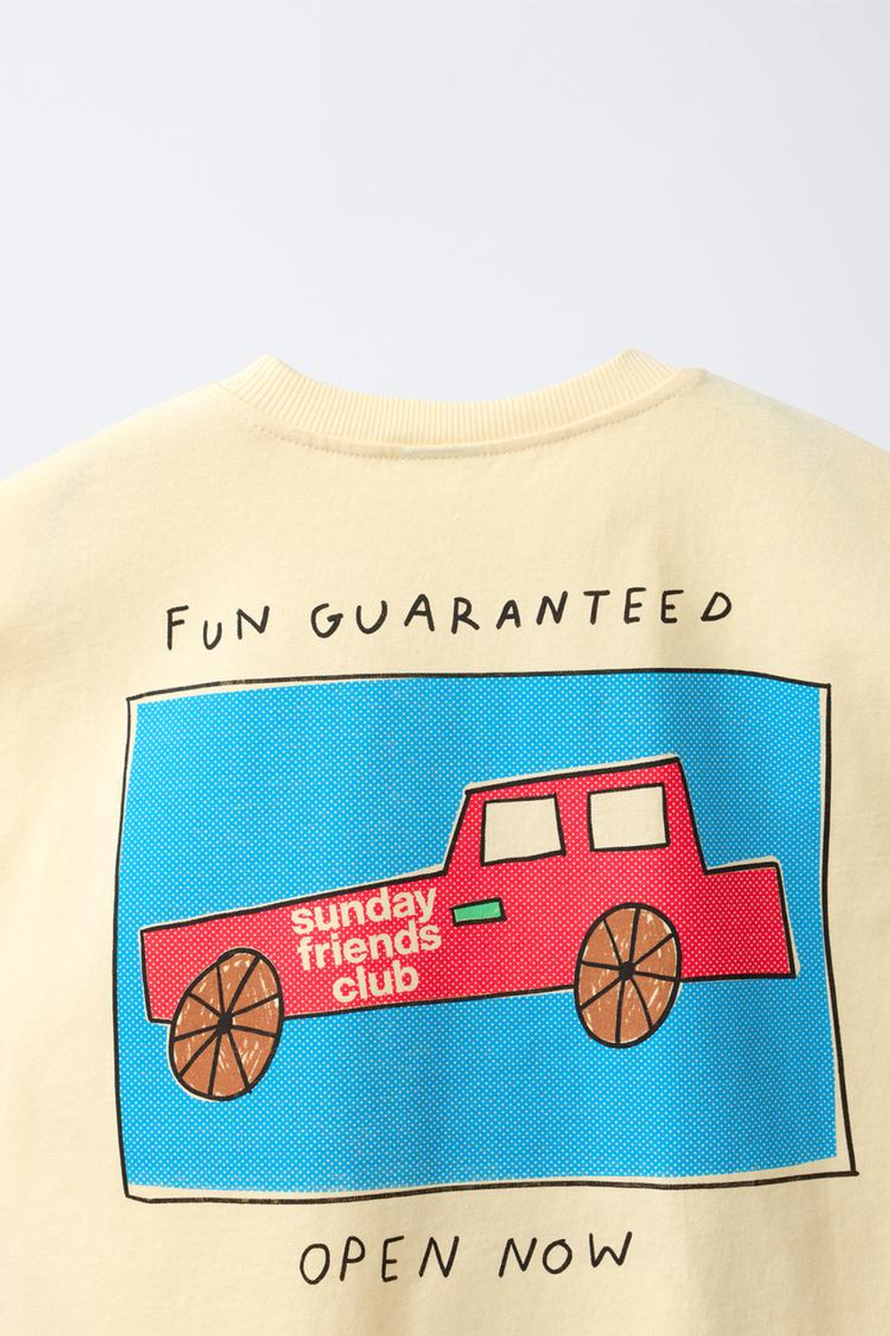 ZARA ФУТБОЛКА С ПРИНТОМ, МЯГКИЙ ЖЕЛТЫЙ