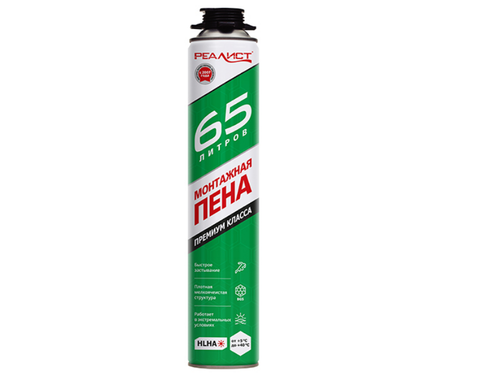 Пена монтажная REALIST PRO Green 65 (12шт/уп.)