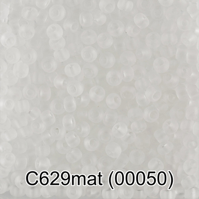 Бисер Чехия "GAMMA" круглый 3 10/0 2.3 мм C629 mat прозрачный мат. ( 00050 )