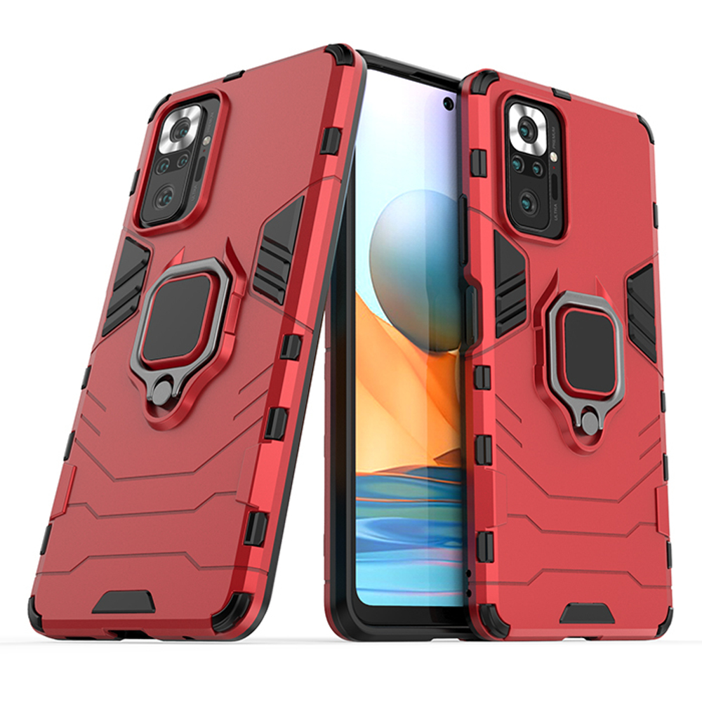 Противоударный чехол с кольцом Panther Case для Xiaomi Redmi Note 10 Pro / Note 10 Pro Max