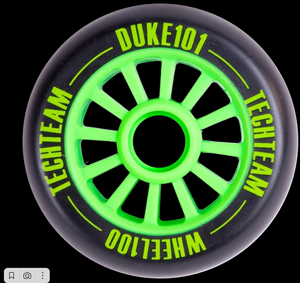 Колесо для самоката Duke 101, 100*24 мм, зеленый, без подшипников
