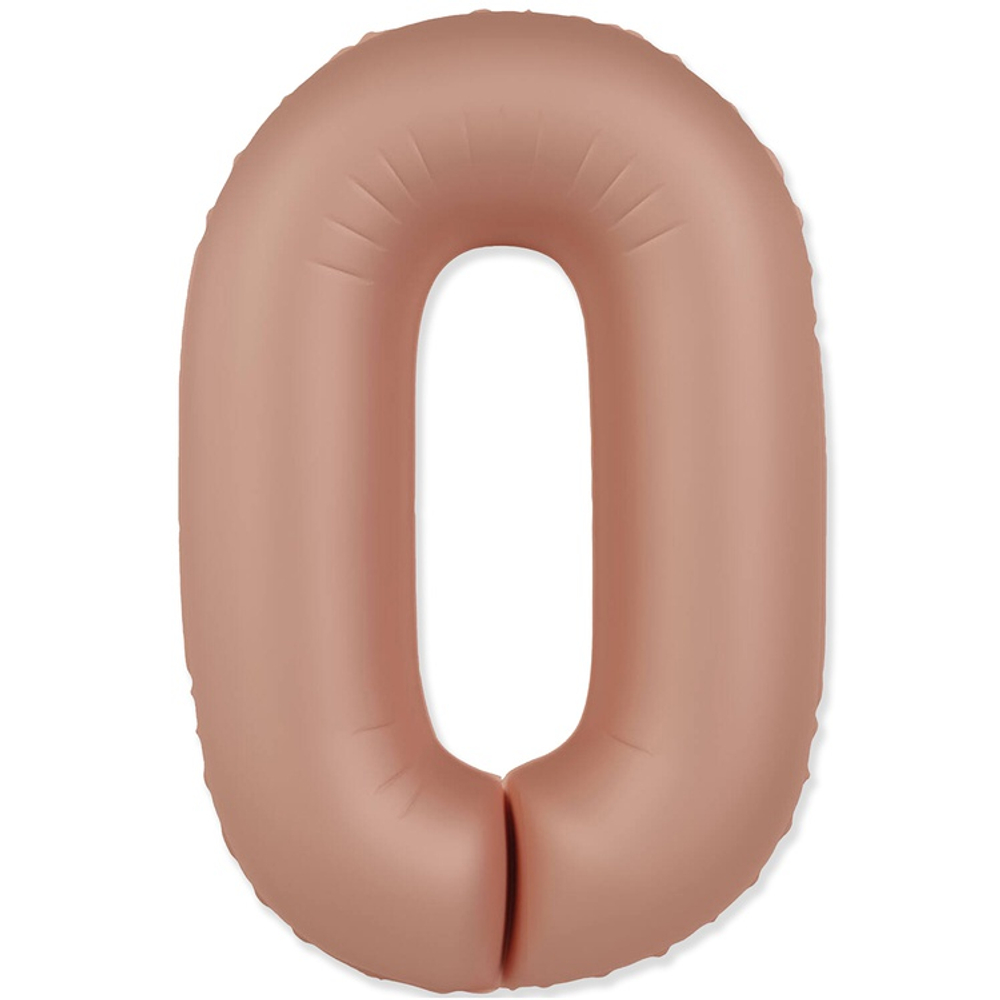 Шар фольгированный Цифра 0 101 см (Розовый)