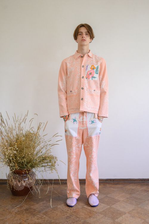 Куртка Soeurs с тремя карманами розовая