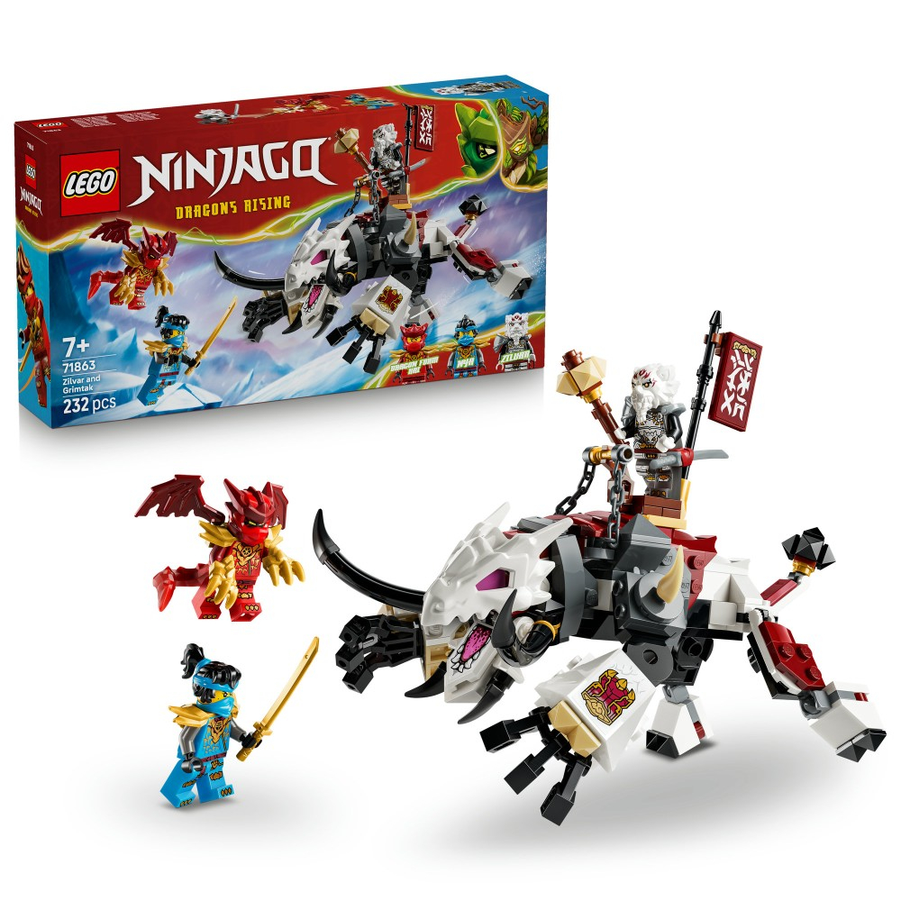 Конструктор LEGO Ninjago 71863 Зилвар и дракон-чудовище Гримтак — фото 1