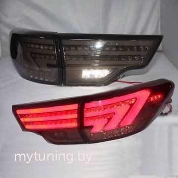 Задние фонари Toyota Highlander black led BW V2
