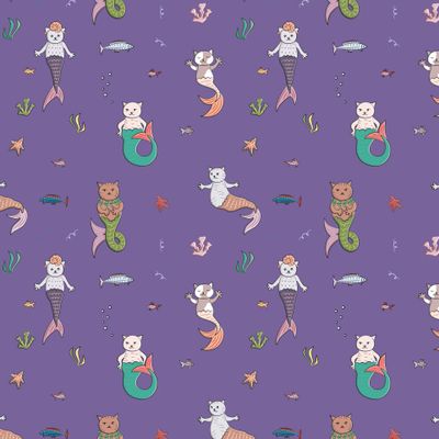 Дизайн персонажей кошек-русалок. Жизнь под водой.