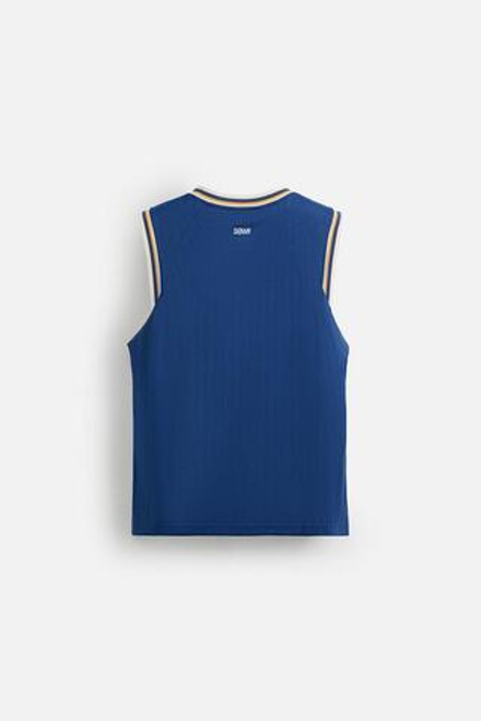 ZARA ФУТБОЛКА В СТИЛЕ VARSITY, СИНИЙ