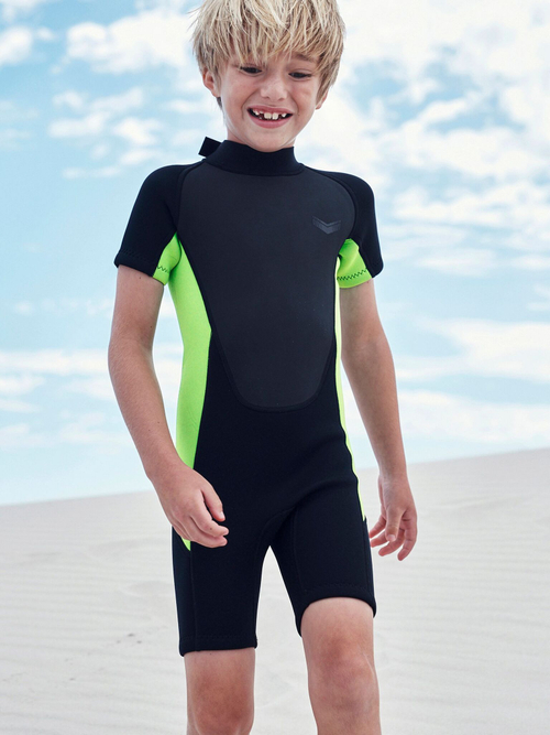Гидрокостюм с коротким рукавом для мальчика Next A63-288, Черный