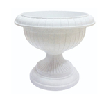 Вазон на ножке большой D 395 мм 9,5 л мраморный