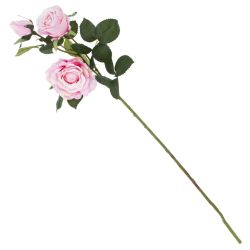 GAEM Цветок искусственный с каплями росы "Роза", L12 W11 H78 см