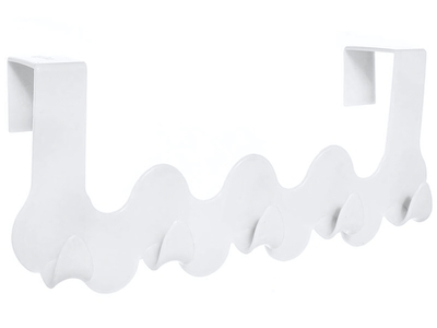 Вешалка навесная на дверь 5 крючков NOMI (снежно-белый)