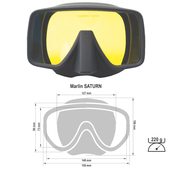 Маска Marlin SATURN matte black с просветленным стеклом