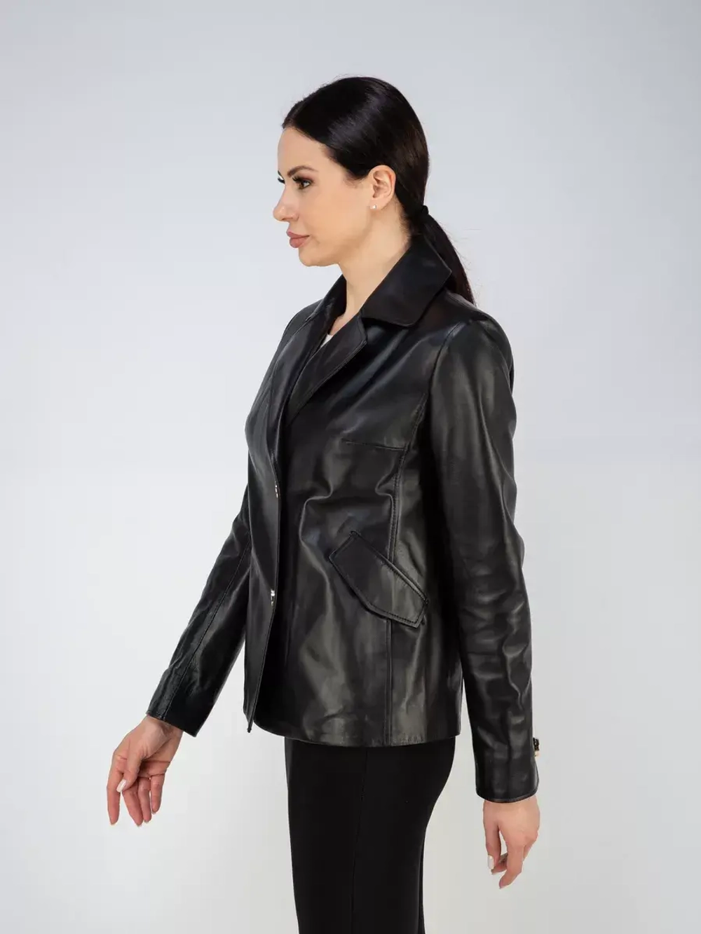 Куртка кожаная натуральная Турция блейзер