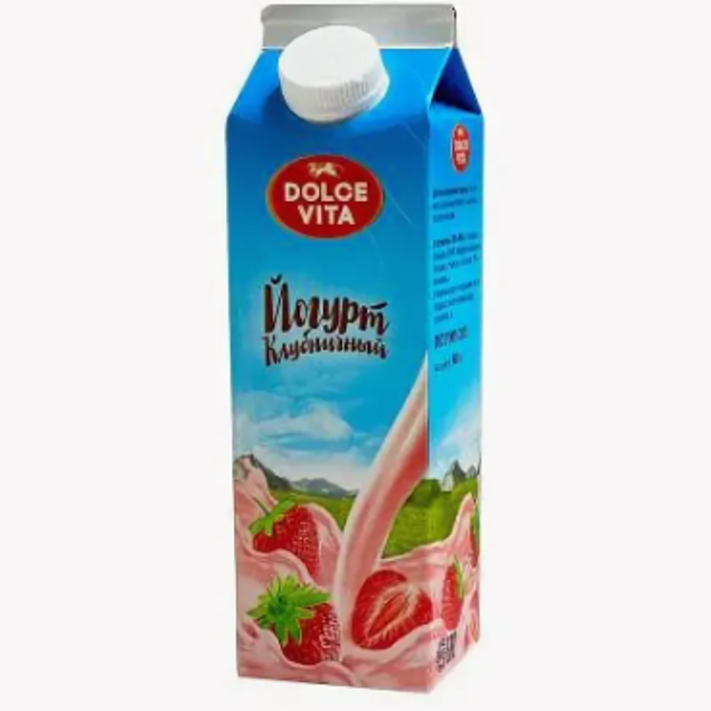 Йогурт Дольче Вита вишня 2.5%, п/пак, 900г