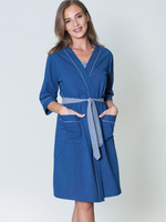 Домашний комплект: туника и халатик (Размер: XXL) (Цвет: темно-синий)