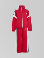 Спортивный костюм 9811 из толстовки на молнии с логотипом и брюк с лампасами