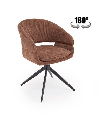 Стул HALMAR K602 коричневый/черный, поворотный