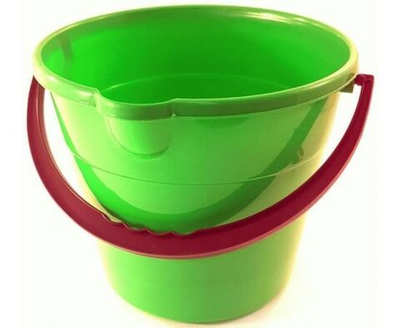 Sparkplast Ведро пластиковое 10 л со сливом, хозяйственное, салатовое