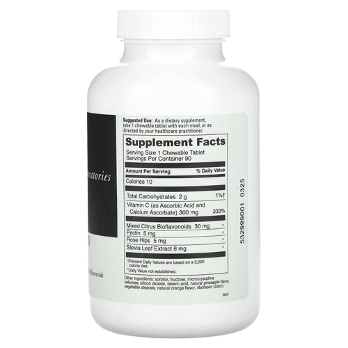 DaVinci Laboratories, Жевательные таблетки C-300, апельсин и ананас, 300 мг, 90 таблеток
