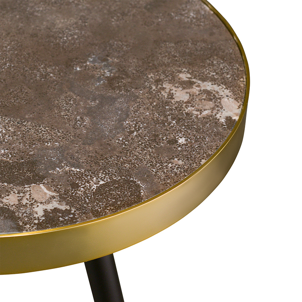 Стол Berg Hedda 40см черный/матовое золото