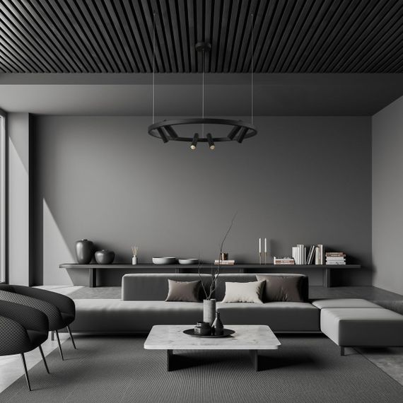 Подвесная светодиодная люстра Maytoni Satellite MOD102PL-L42BK