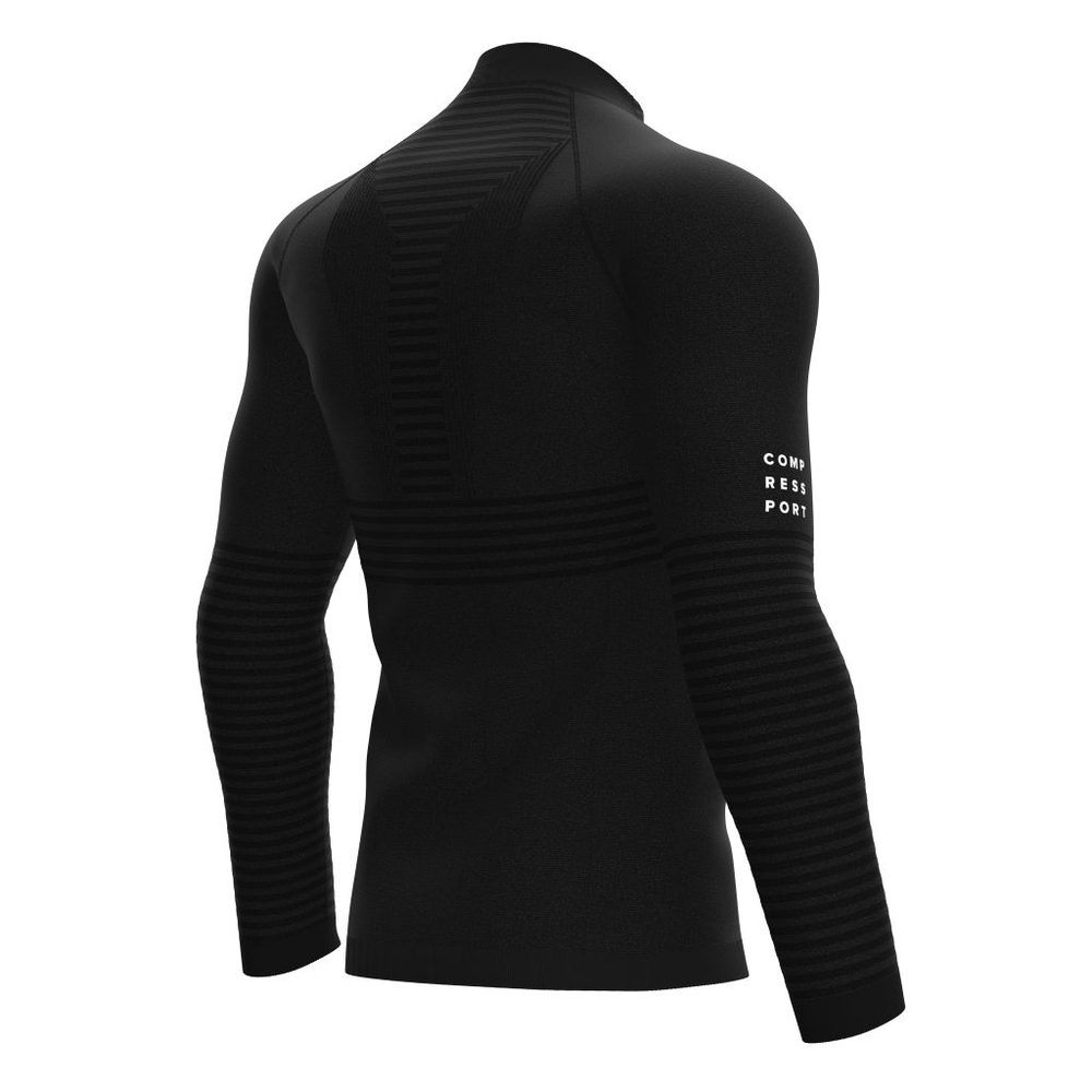Куртка теннисная Compressport Seamless Zip Sweatshirt - black