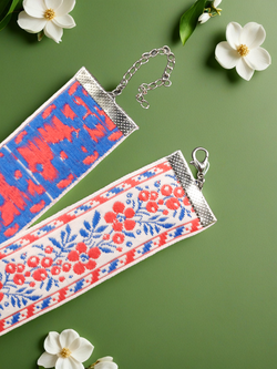 Чокер народный Ягоды сине-красный 3 см