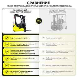 Электрический мини-погрузчик YETT ERM13 mini M350