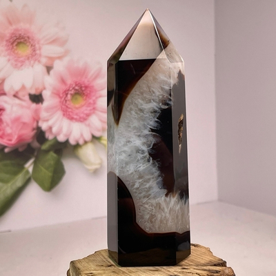 39468 Агат черный Кристалл 45*120мм