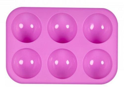 Форма для выпечки, силикон Полусфера 5,2 см, 6 ячеек