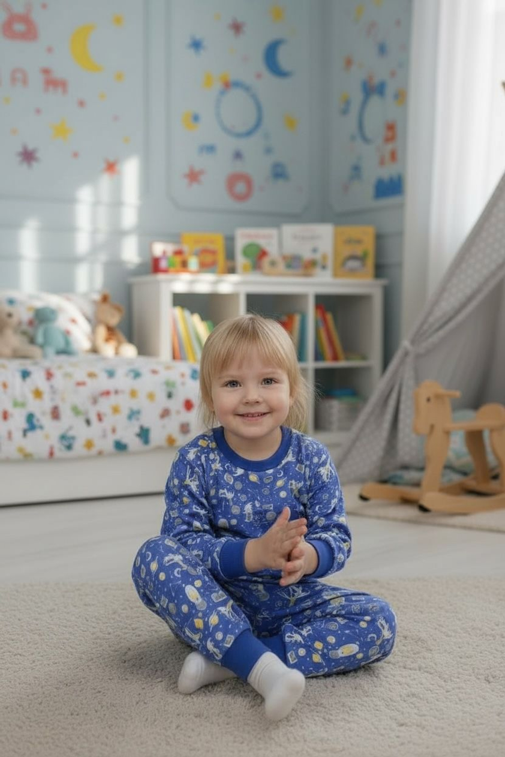 Пижама детская 100% хлопок белая