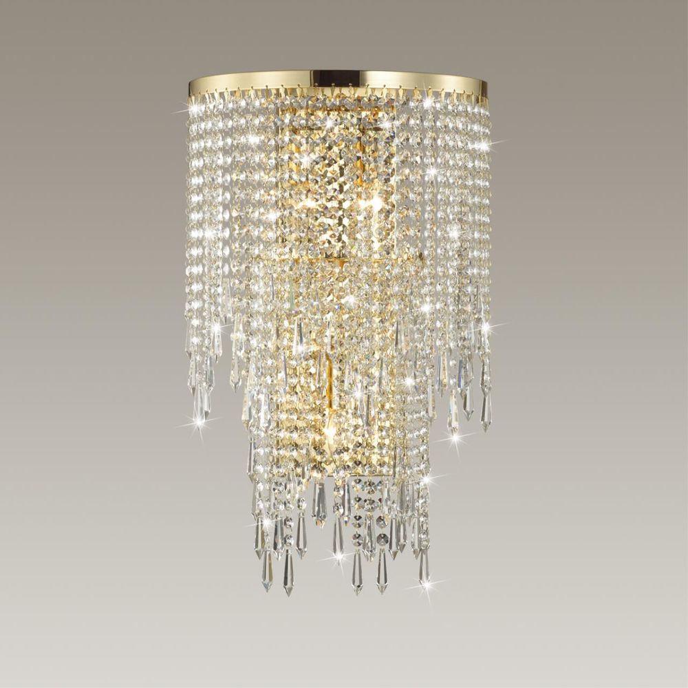 5028/3W MODERN ODL23 621 золотой/прозрачный металл/хрусталь Бра E14 3*40W CHOKKA