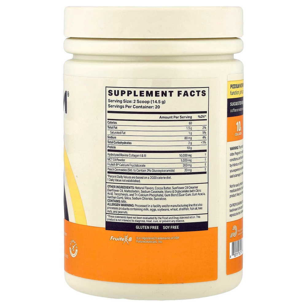 Podium Nutrition, утренний коллаген, сладкий крем, 290 г (10,23 унции)