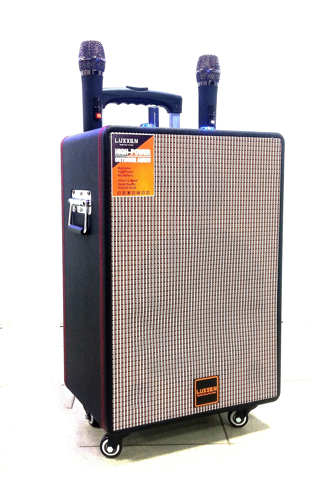 Колонка-чемодан 12" BT-Speaker Luxxen 38000W/5.4A/2микрофона LX-1201