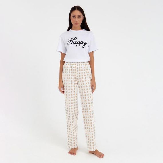 Брюки женские KAFTAN &quot;Drops&quot;, р. 40-42, белый