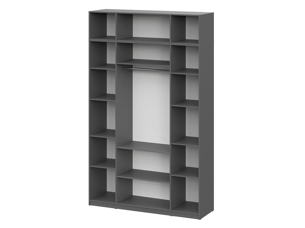 ШК 5 шкаф 1600 + антресоль + полки 1 комплект / Графит