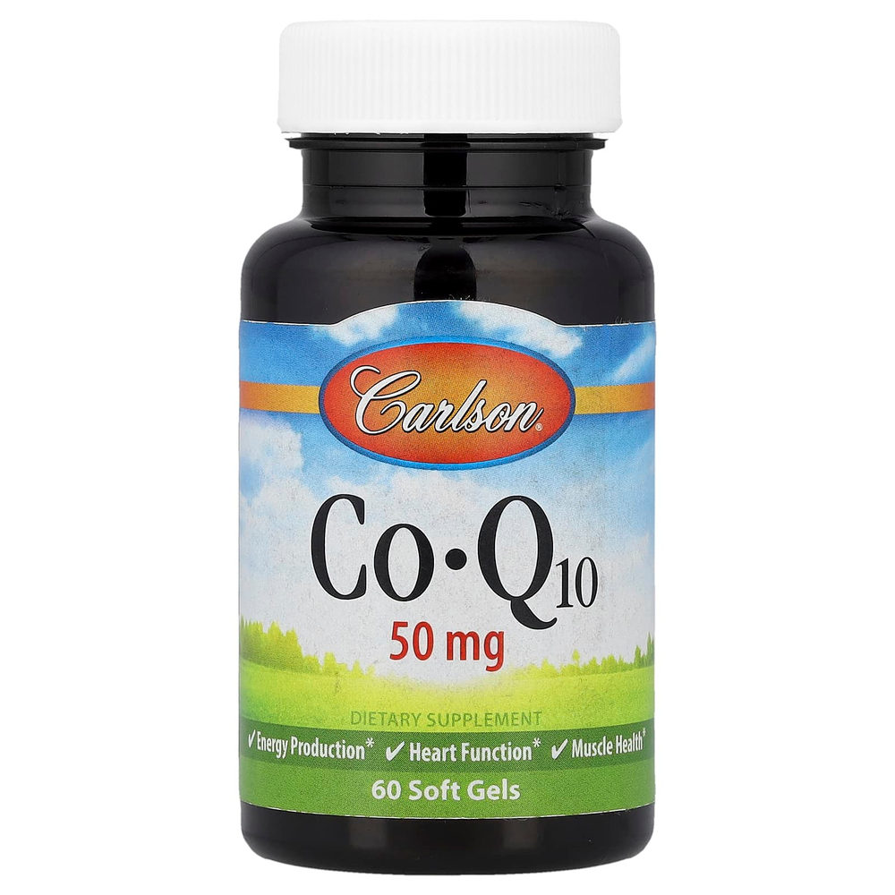 Carlson, коэнзим Q10, 50 мг, 60 капсул
