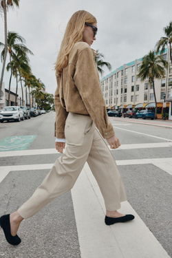 ZARA ЗАМШЕВЫЕ БАЛЕТКИ, ЧЕРНЫЙ