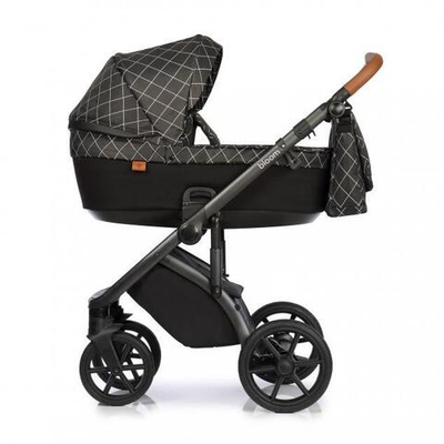 Детская коляска Roan Bloom 2 в 1 New 2021 (Черный) Matrix